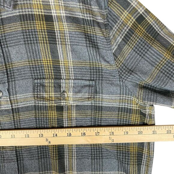 PAIGE Flannel Everett Shirt Midnight Orchard Plaid Long Sleeve Button Up Men's M - Picture 10 of 10